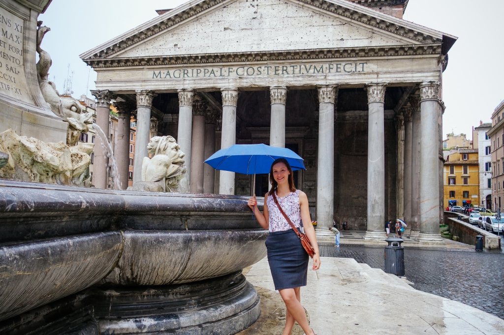 Pantheon in the rain, Rome