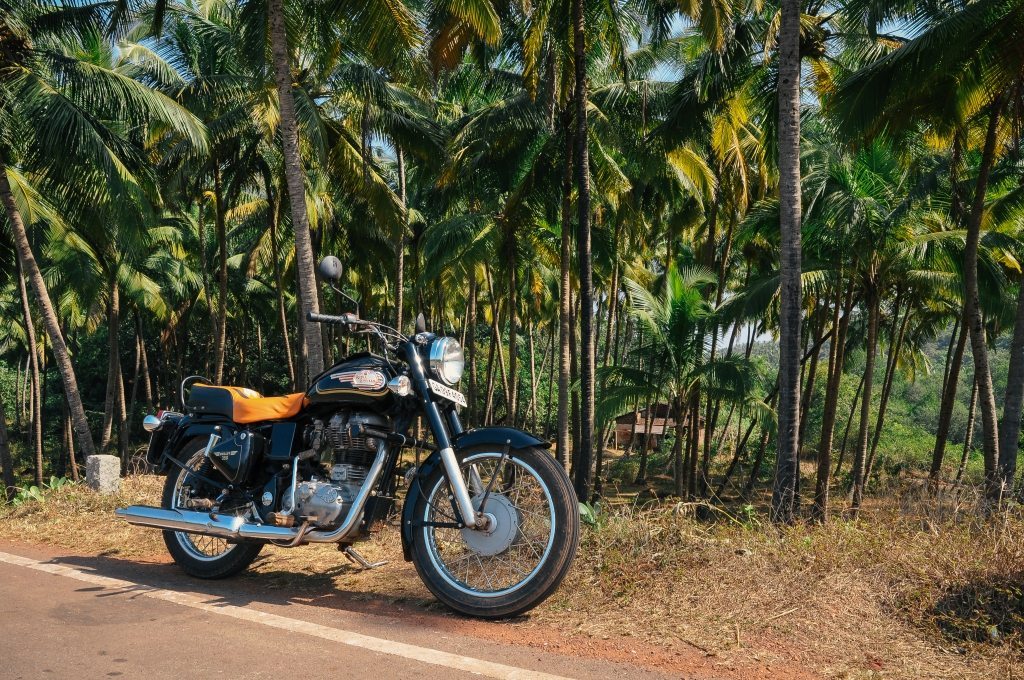Royal Enfield motorcycle, Goa, India