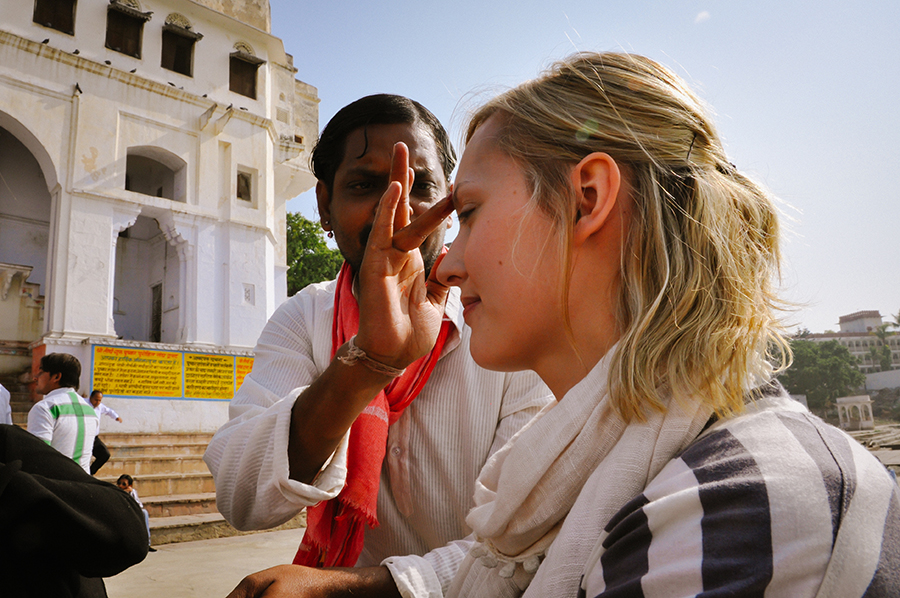 Hindu blessing, India