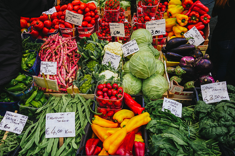 Bolzano market vegetables