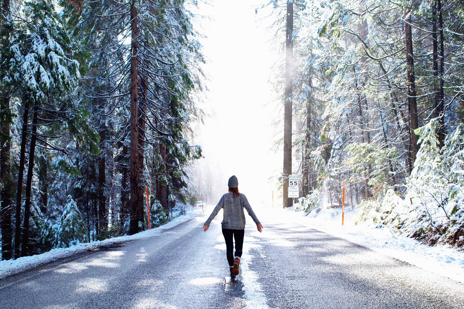 yosemite, snow