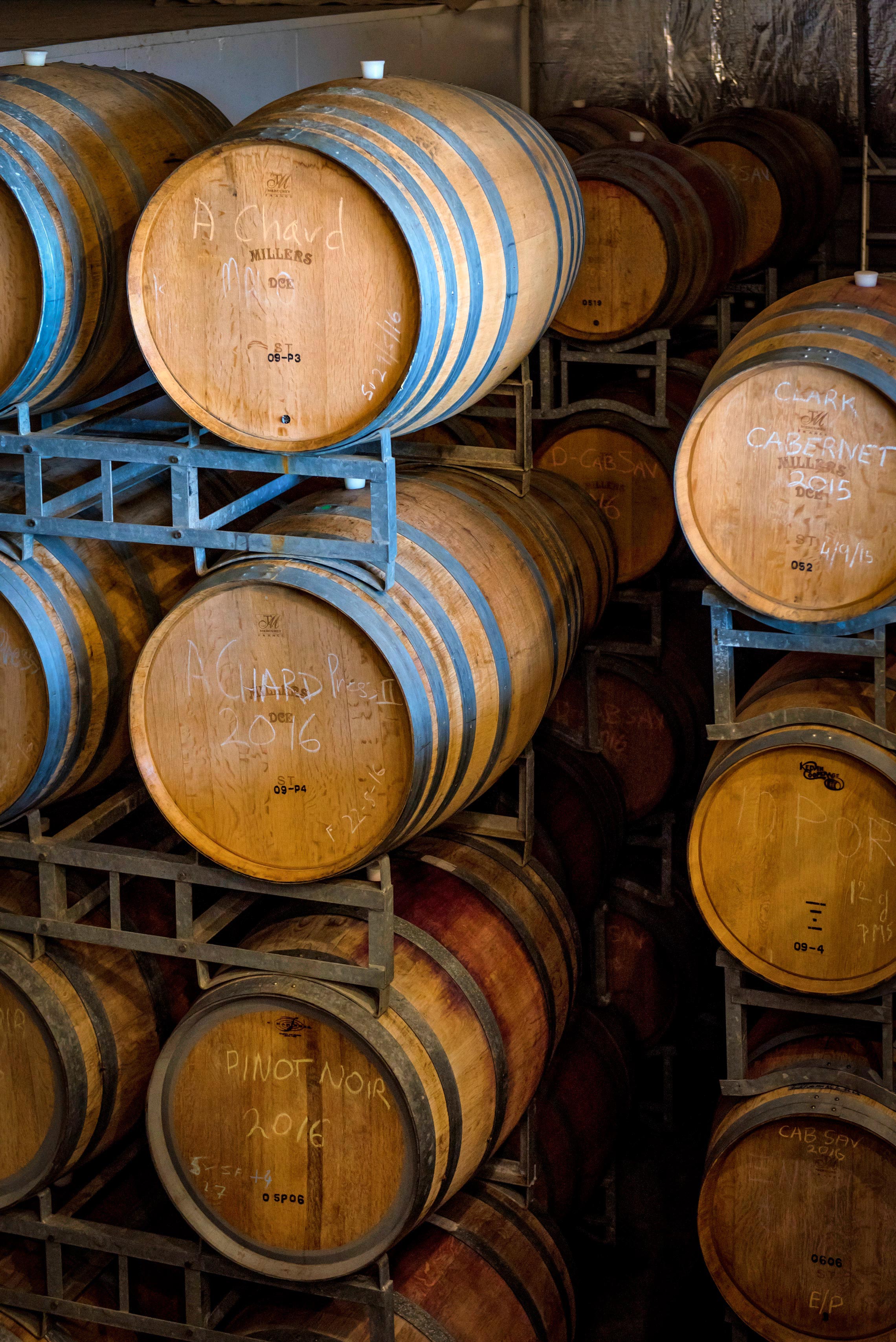 Yarra Valley, Miller's Dixon Creek Estate, Wine Barrels